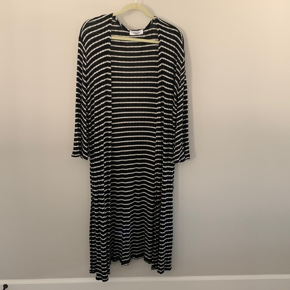 Carly Jean long striped cardigan